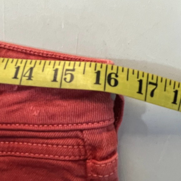 Pilcro for Anthropologie Washed Red High-Rise Slim Jeans Size 31 - Picture 12 of 12